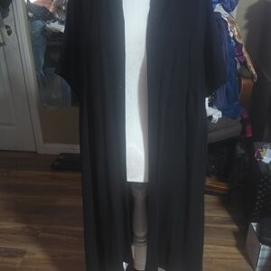 LOGO by Lori Goldstein Black Cardigan Sweater